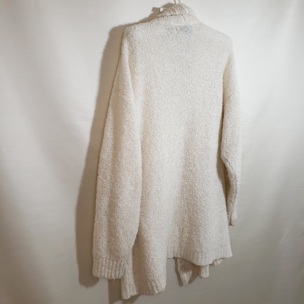 Western Connection Vintage Chunky Knit Open Oversized Cardigan Sweater Off-White - Picture 6 of 11